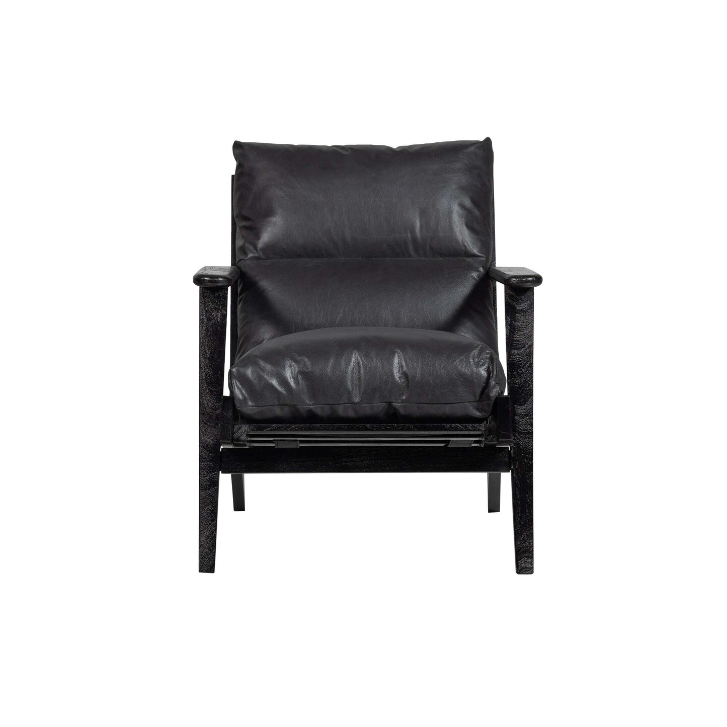 BePureHome Houston fauteuil leer zwart