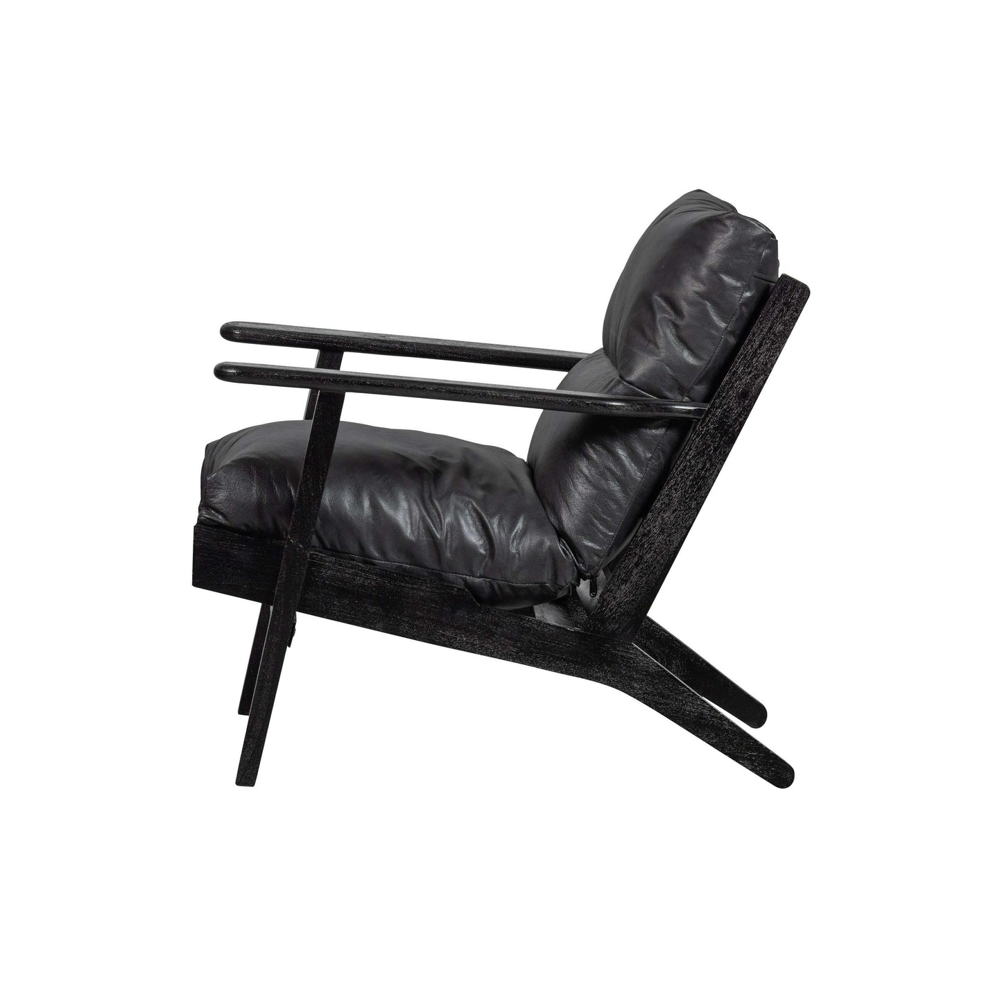 BePureHome Houston fauteuil leer zwart