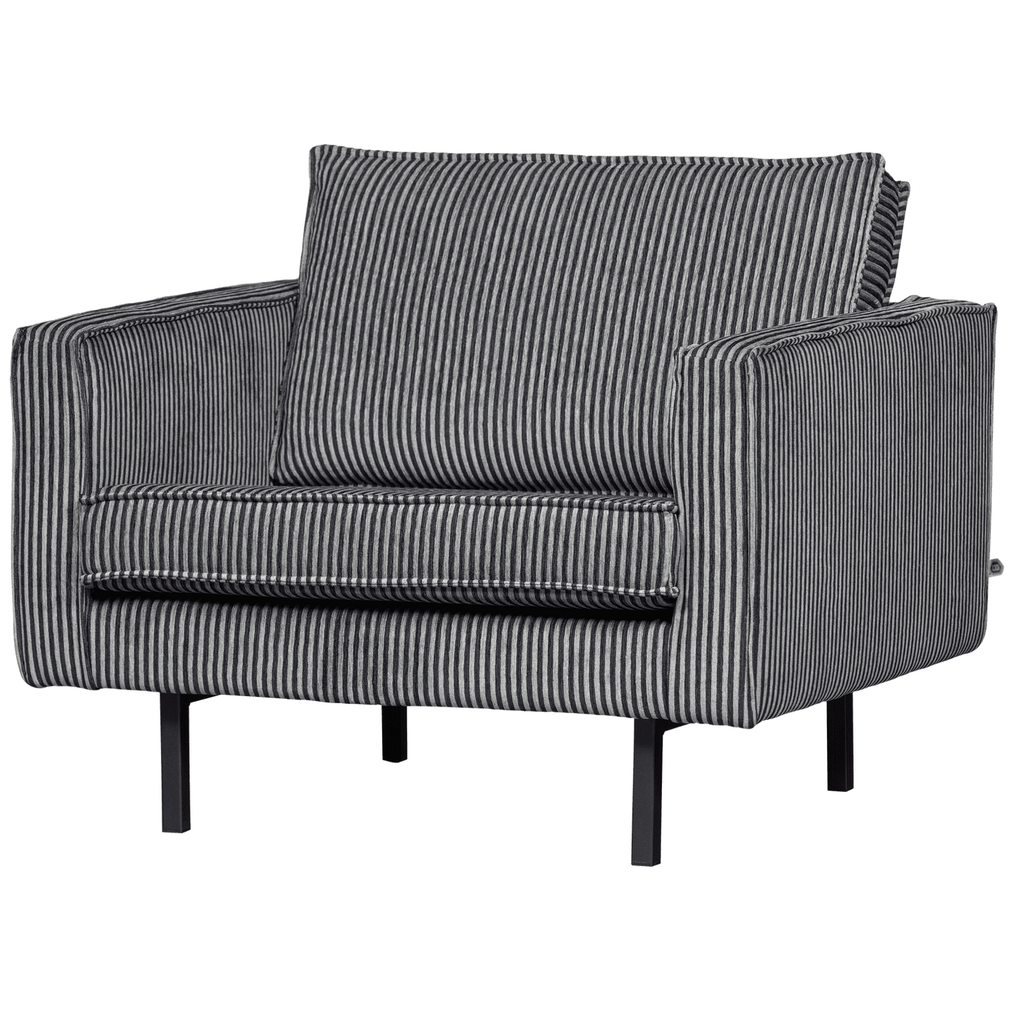 BePureHome Rodeo fauteuil streep zwart/grijs