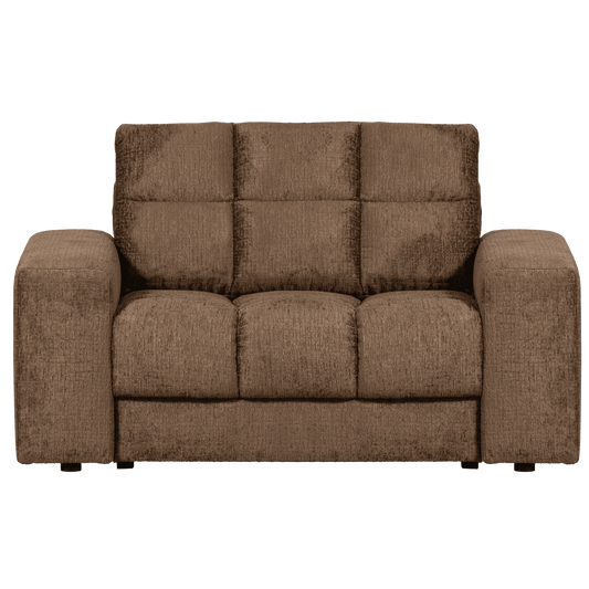 BePureHome Second Date loveseat structure velvet brass