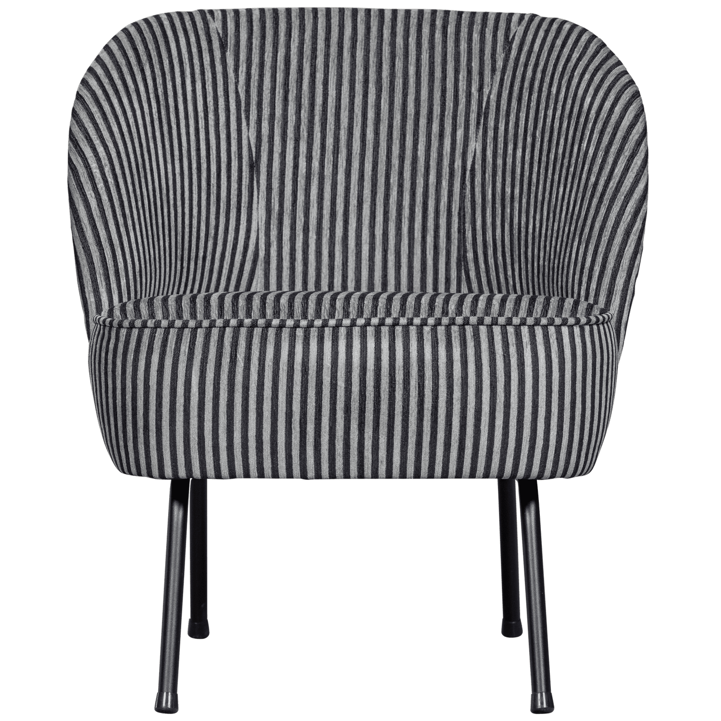 BePureHome Vogue fauteuil streep zwart/grijs