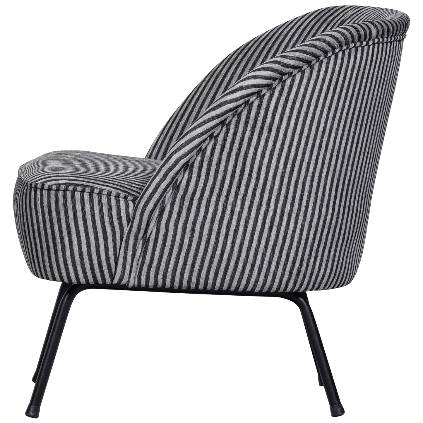 BePureHome Vogue fauteuil streep zwart/grijs