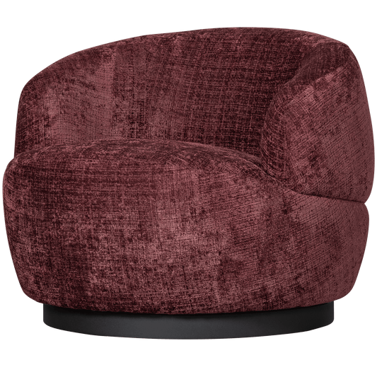 BePureHome Woolly draaifauteuil aubergine