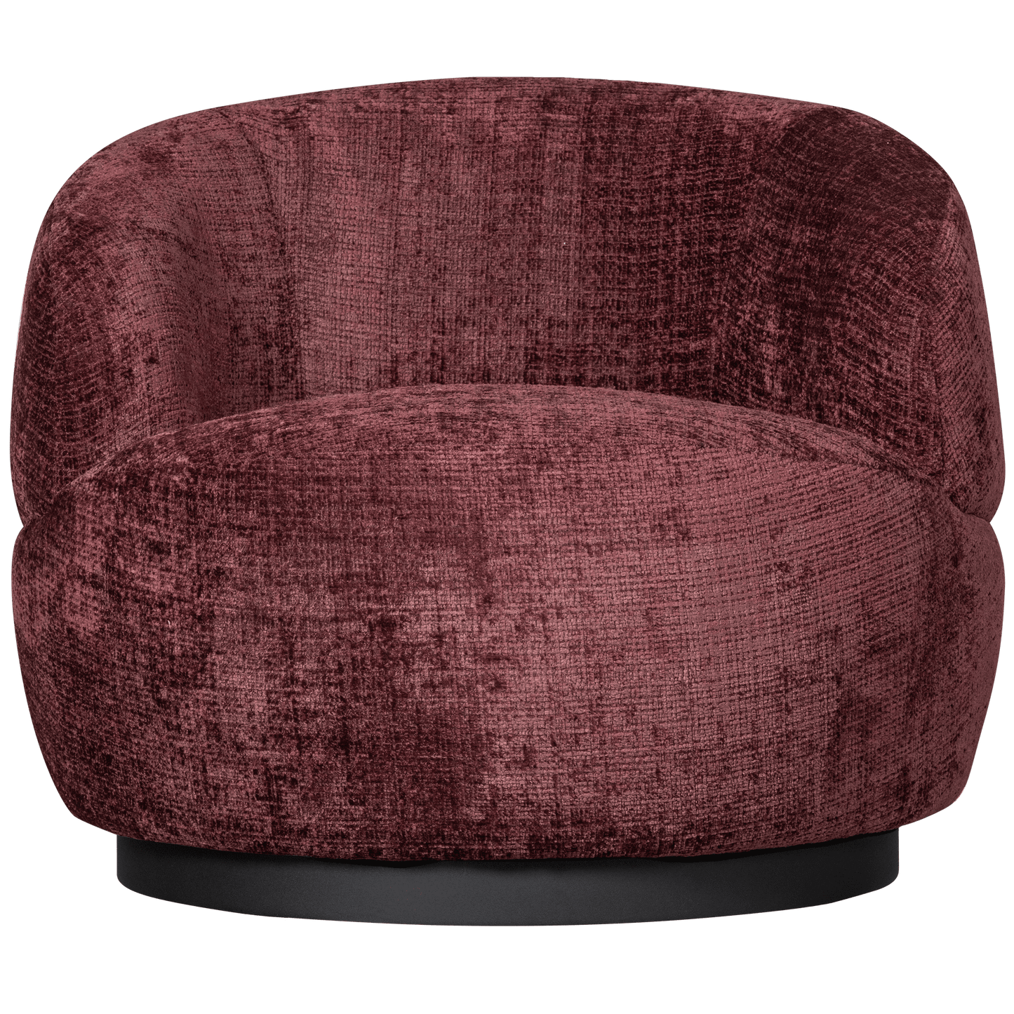 BePureHome Woolly draaifauteuil aubergine