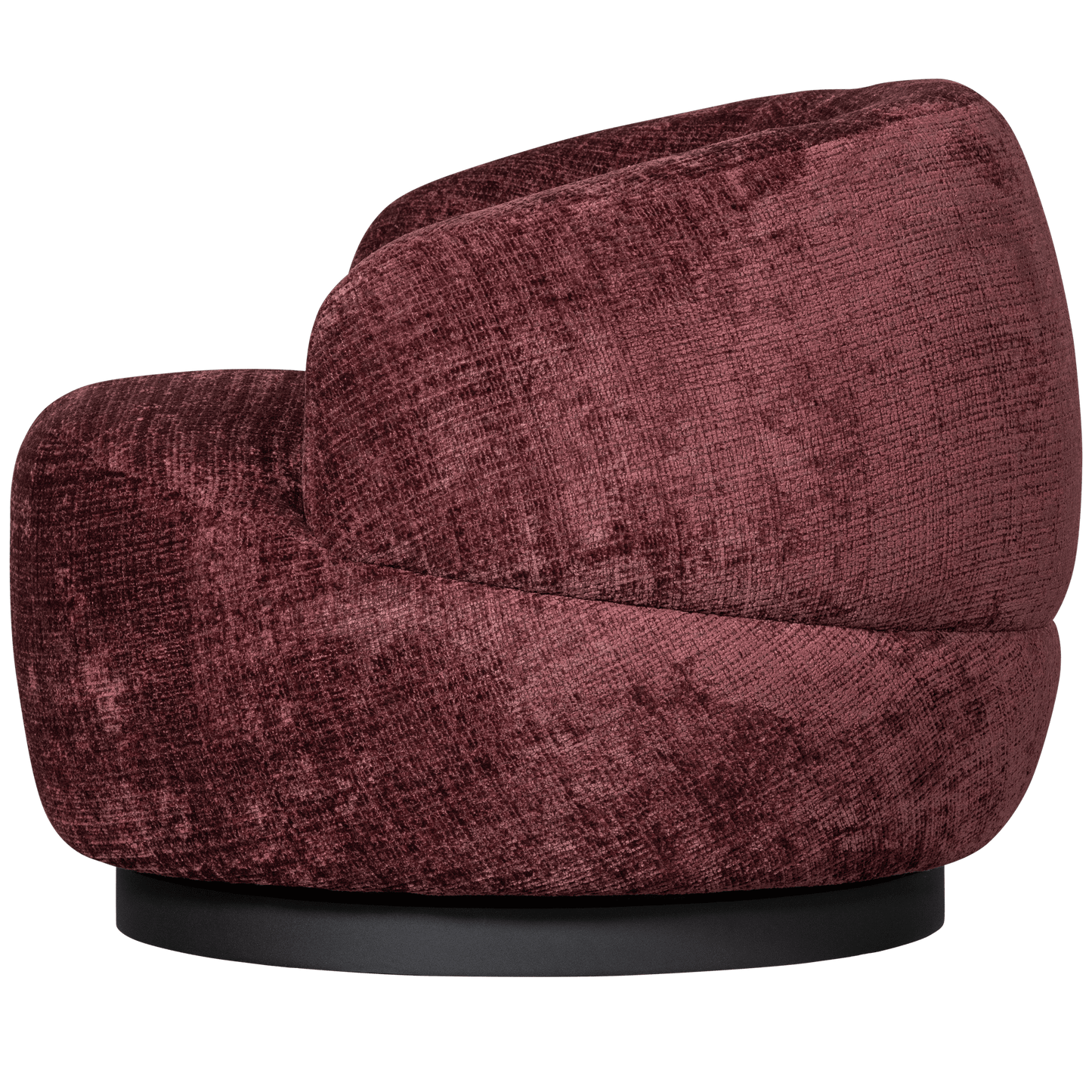 BePureHome Woolly draaifauteuil aubergine