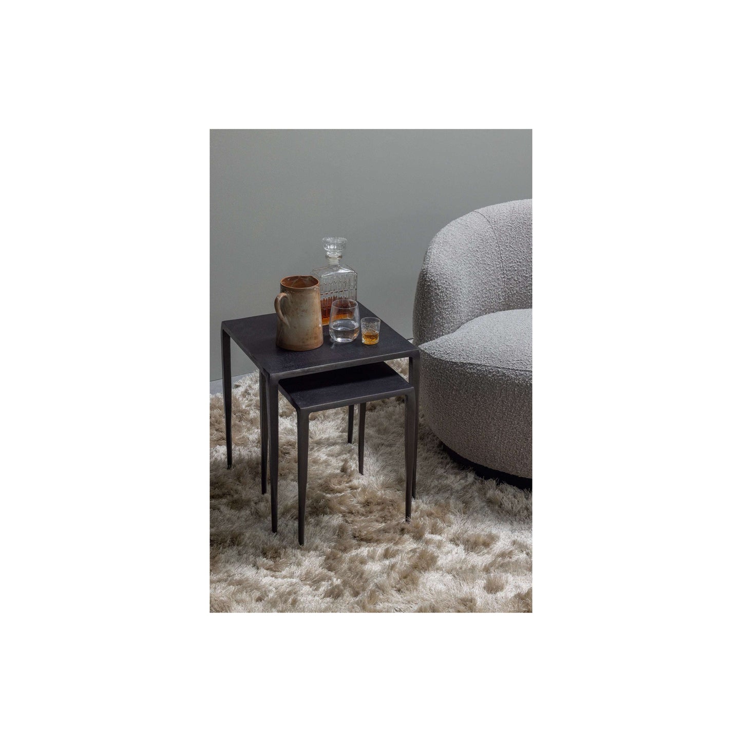 BePureHome Woolly draaifauteuil boucle naturel