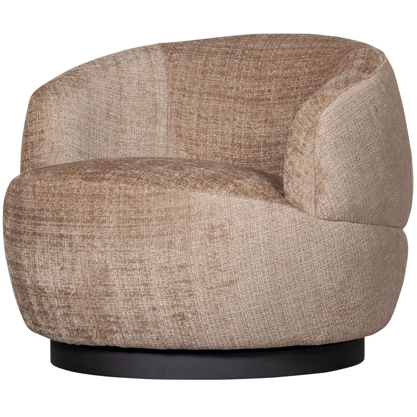 BePureHome Woolly draaifauteuil zand