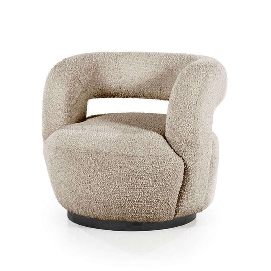 Eleonora Sharon fauteuil boucle zand