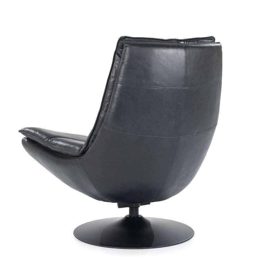 Eleonora Sven fauteuil zwart boho leder