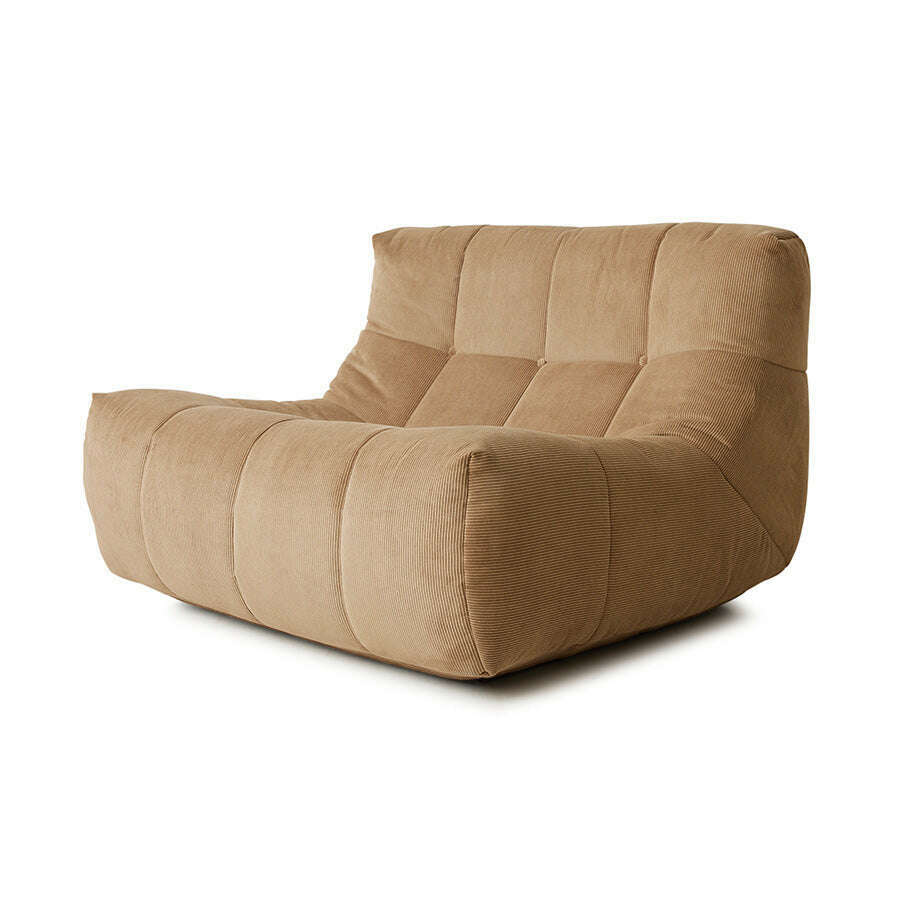 HKliving Lazy lounge chair corduroy rib bruin