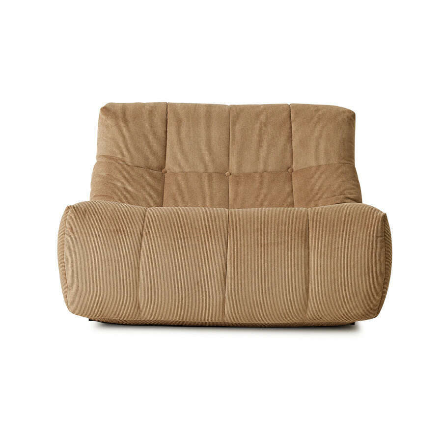 HKliving Lazy lounge chair corduroy rib bruin