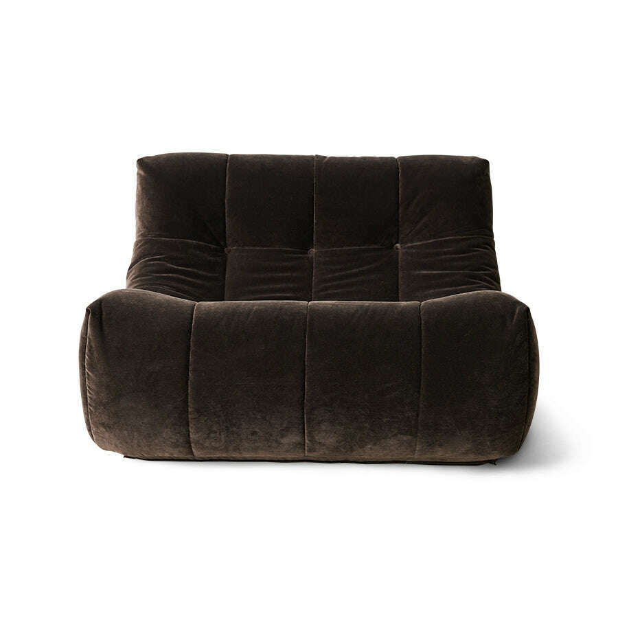 HKliving Lazy lounge chair royal velvet espresso