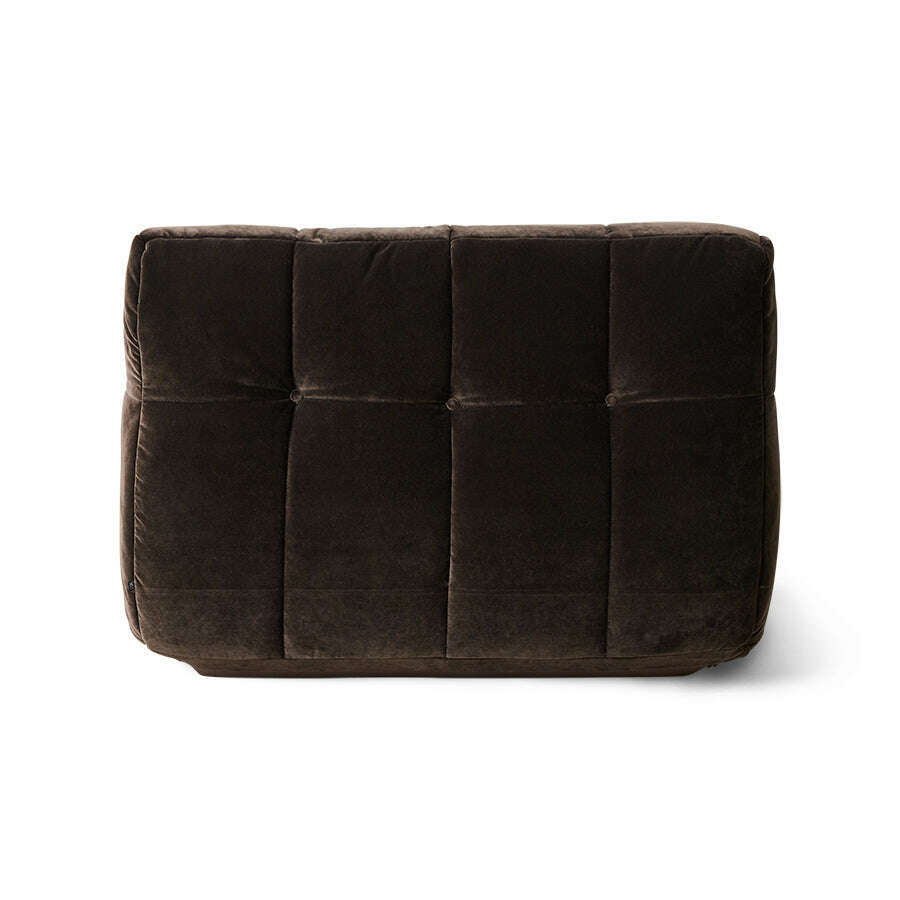 HKliving Lazy lounge chair royal velvet espresso