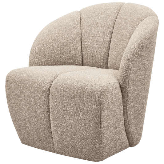 WOOOD Mojo draaifauteuil boucle beige melange