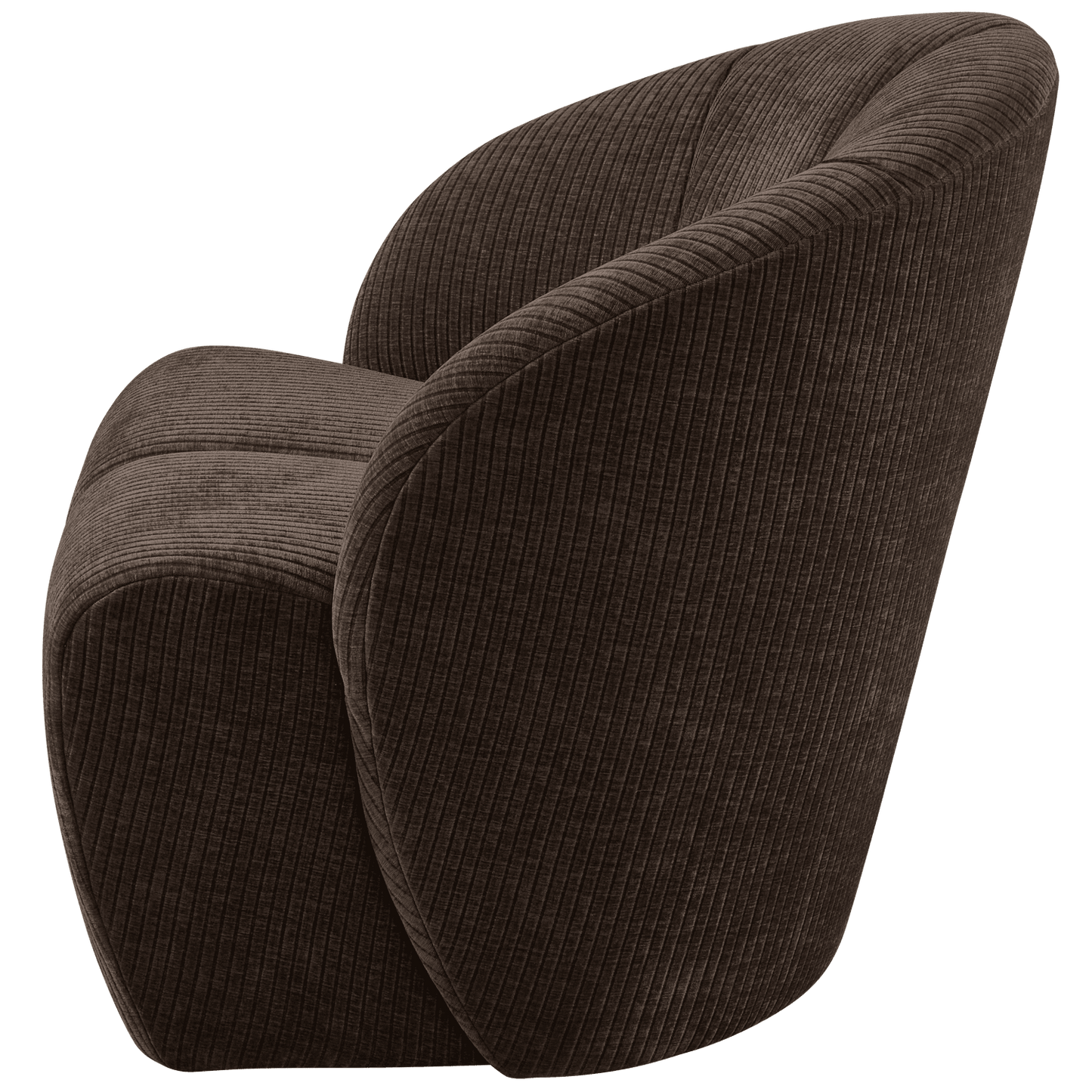 WOOOD Mojo draaifauteuil geweven ribstof bruin