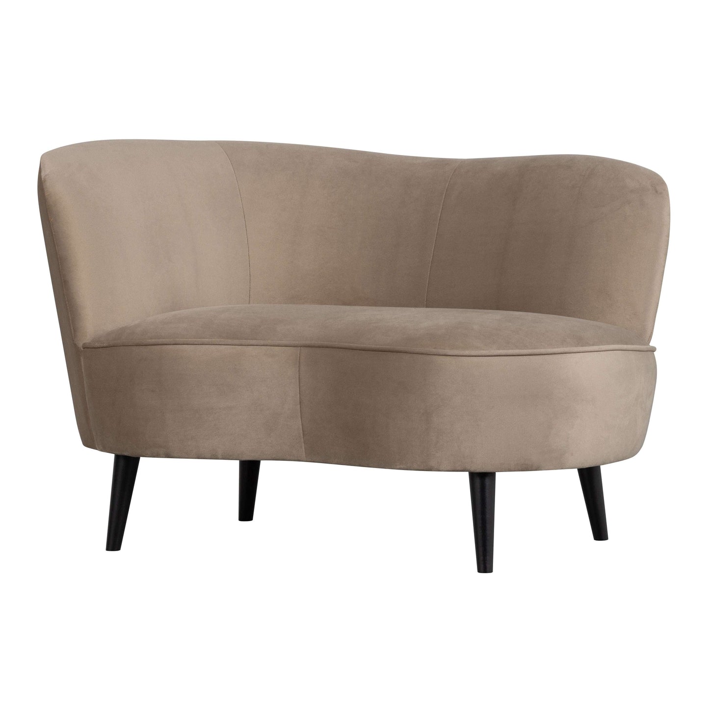 WOOOD Sara lounge fauteuil fluweel links khaki