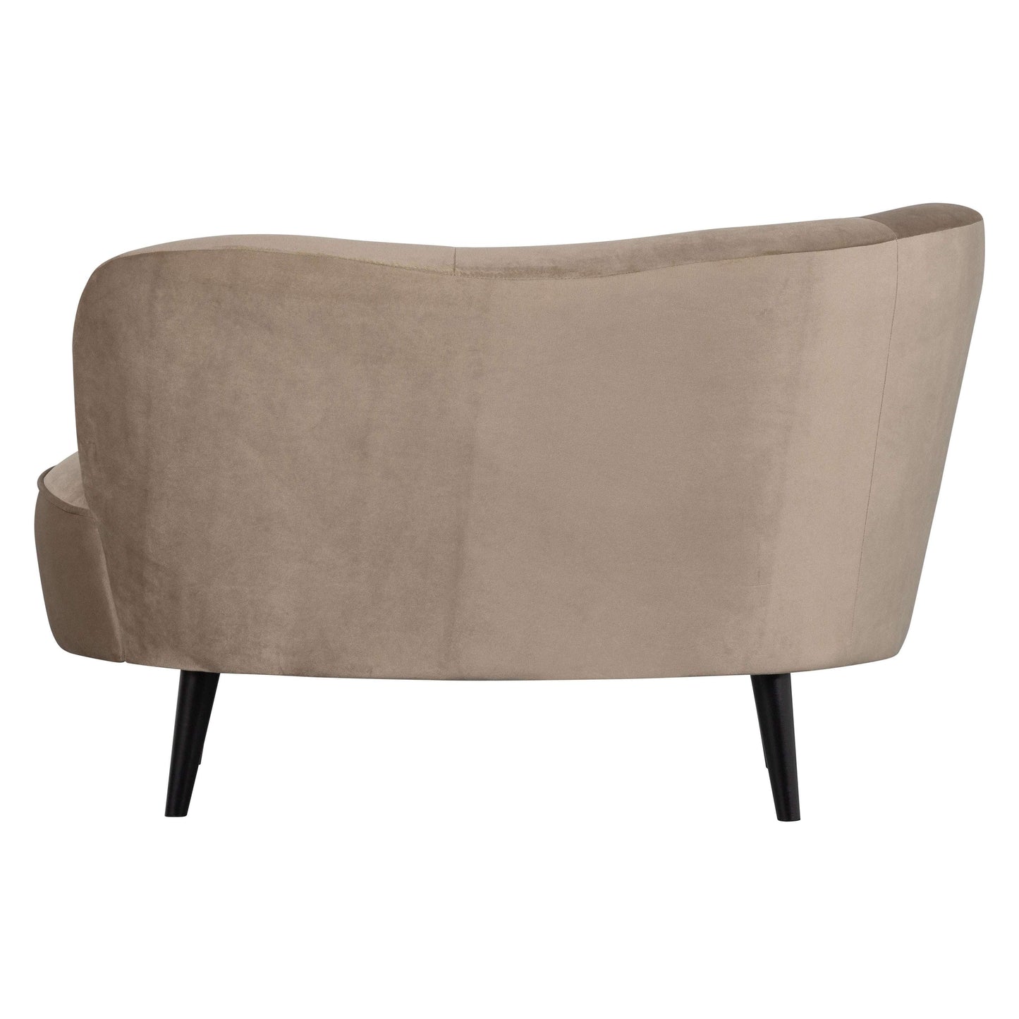 WOOOD Sara lounge fauteuil fluweel links khaki