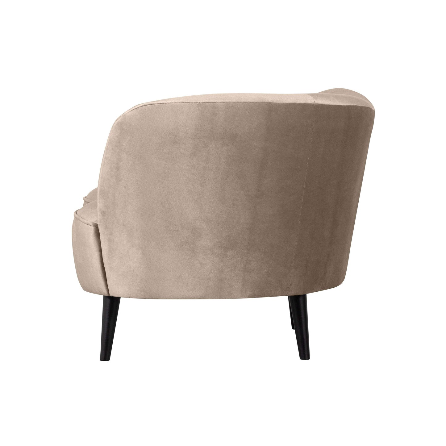 WOOOD Sara lounge fauteuil fluweel links khaki