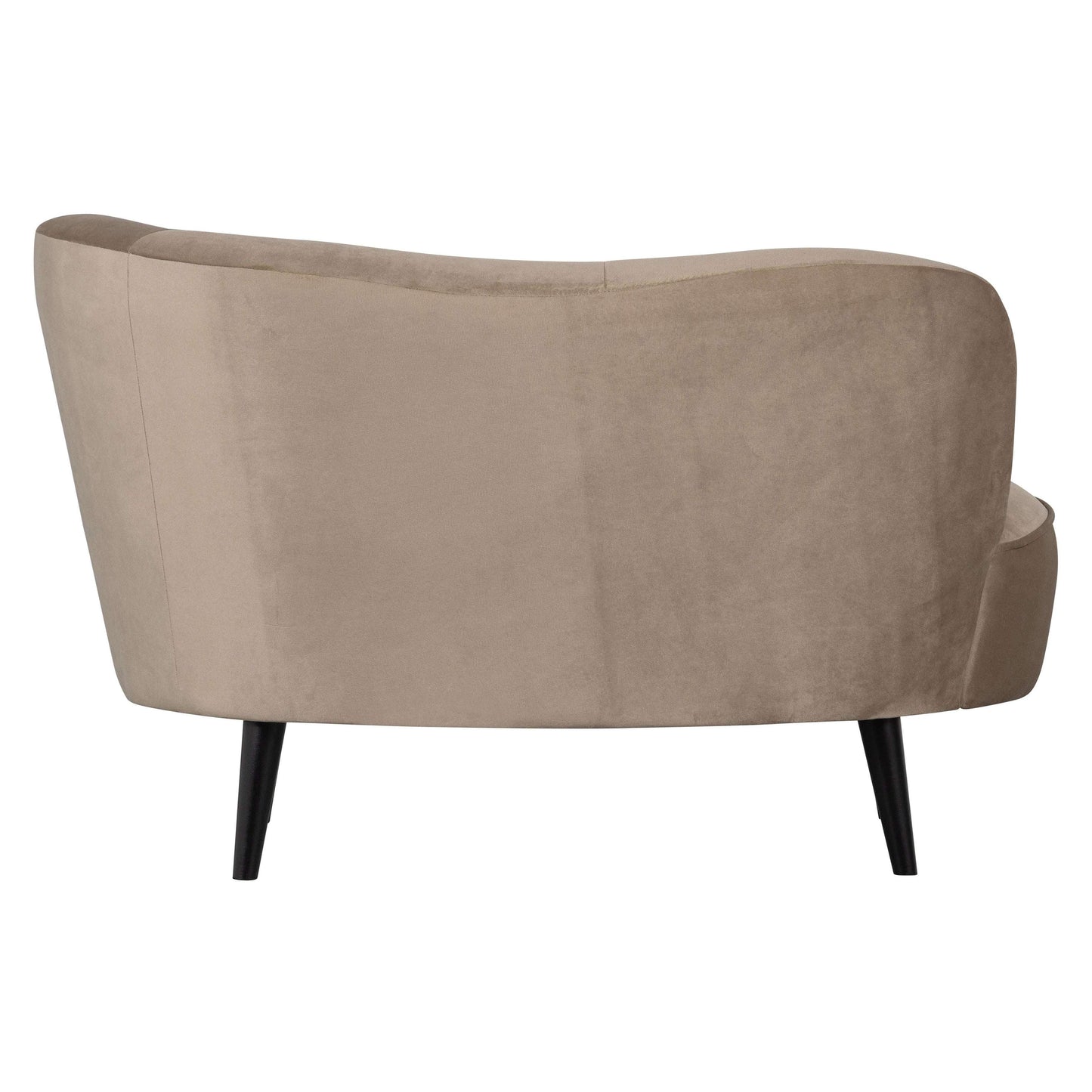 WOOOD Sara lounge fauteuil fluweel rechts khaki