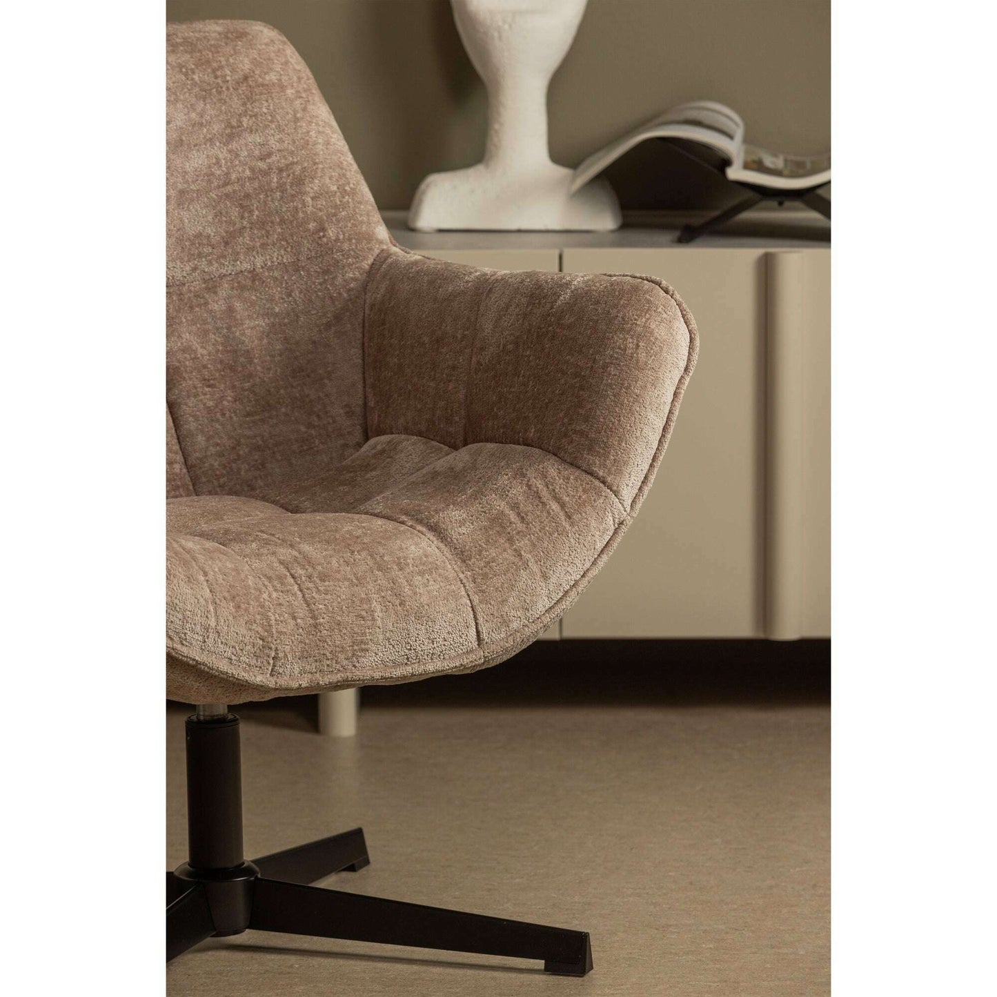 WOOOD Wibo draaifauteuil taupe